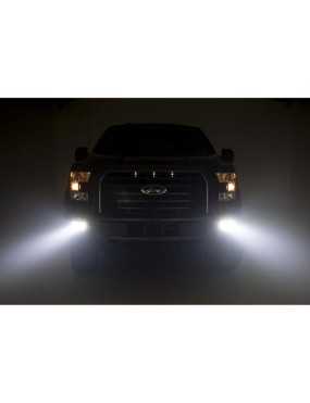 Podwójne lampy przeciwmgielne LED Flood Beam Rough Country Black Series