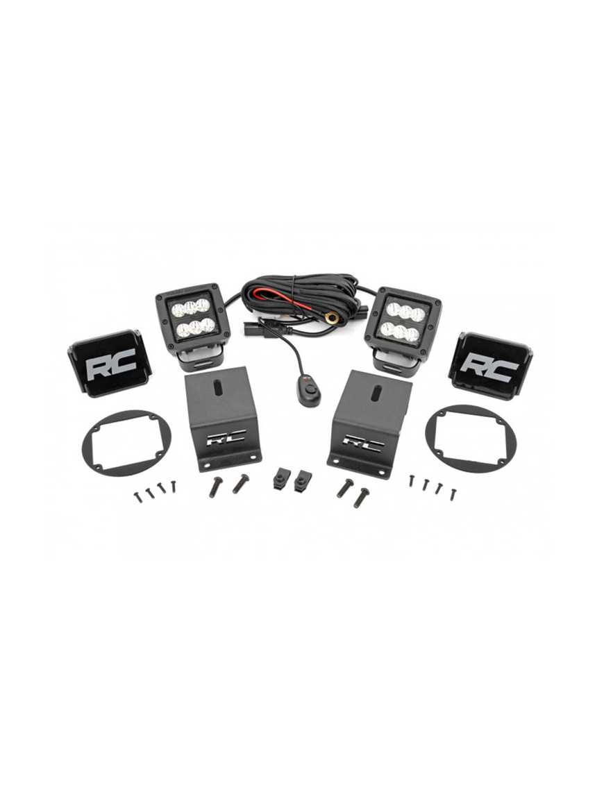 Lampy przeciwmgielne Cree LED 2" Flood Beam z mocowaniem Rough Country Black Series