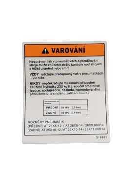 LABEL, TIRE PRESSURE