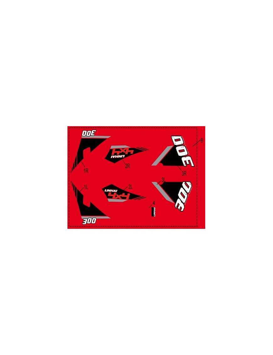 LINHAI LOGO (RED PLASTIC) 300