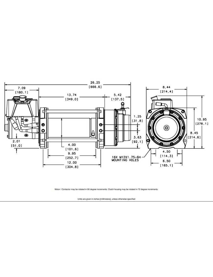 Wycigarka elektryczna - WARN Series 12 - 12 V DC (ucig: 5443 kg)