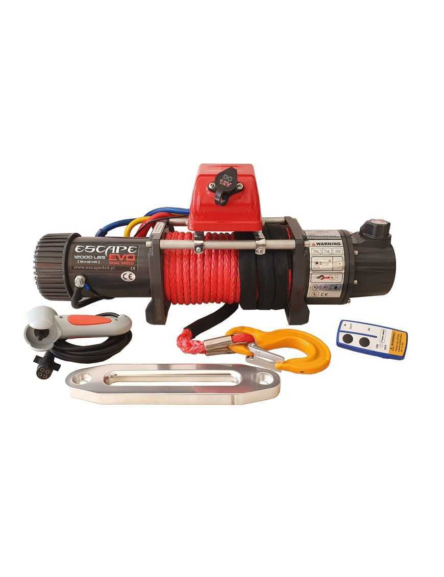 Winch Escape EVO 12000 lbs [5443 kg] Dual Speed with Synthetic Rope