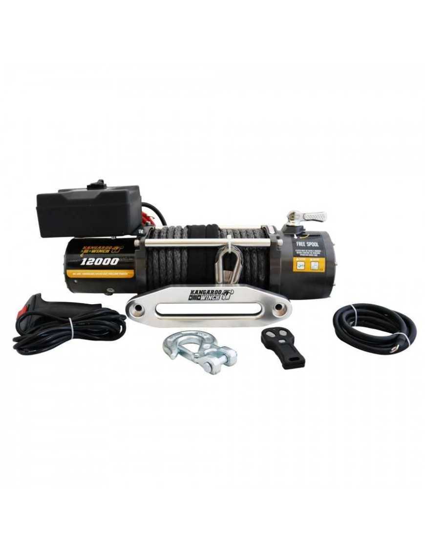 Kangaroowinch K12000 24V Winch with Synthetic Rope