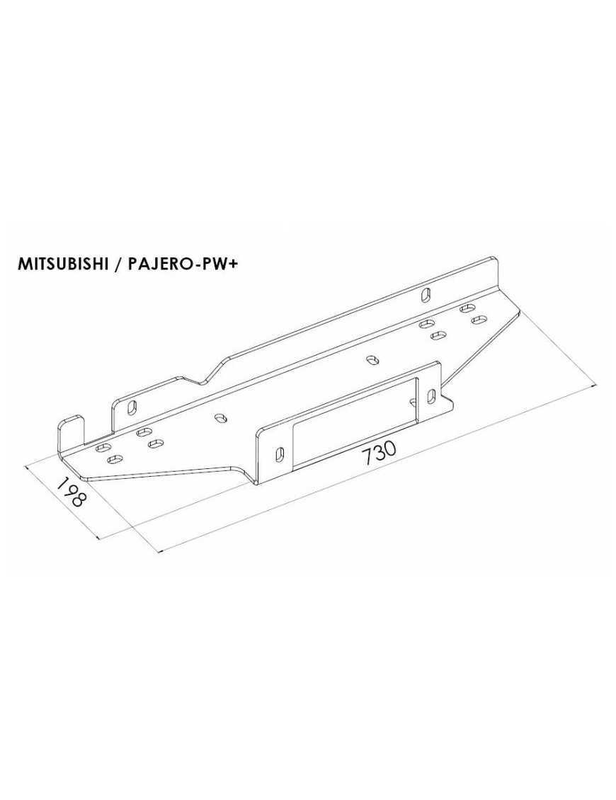 Winch Mounting Plate - Mitsubishi Pajero (2015 -) Winch Mounting Plate - Mitsubishi Pajero (2015 -)