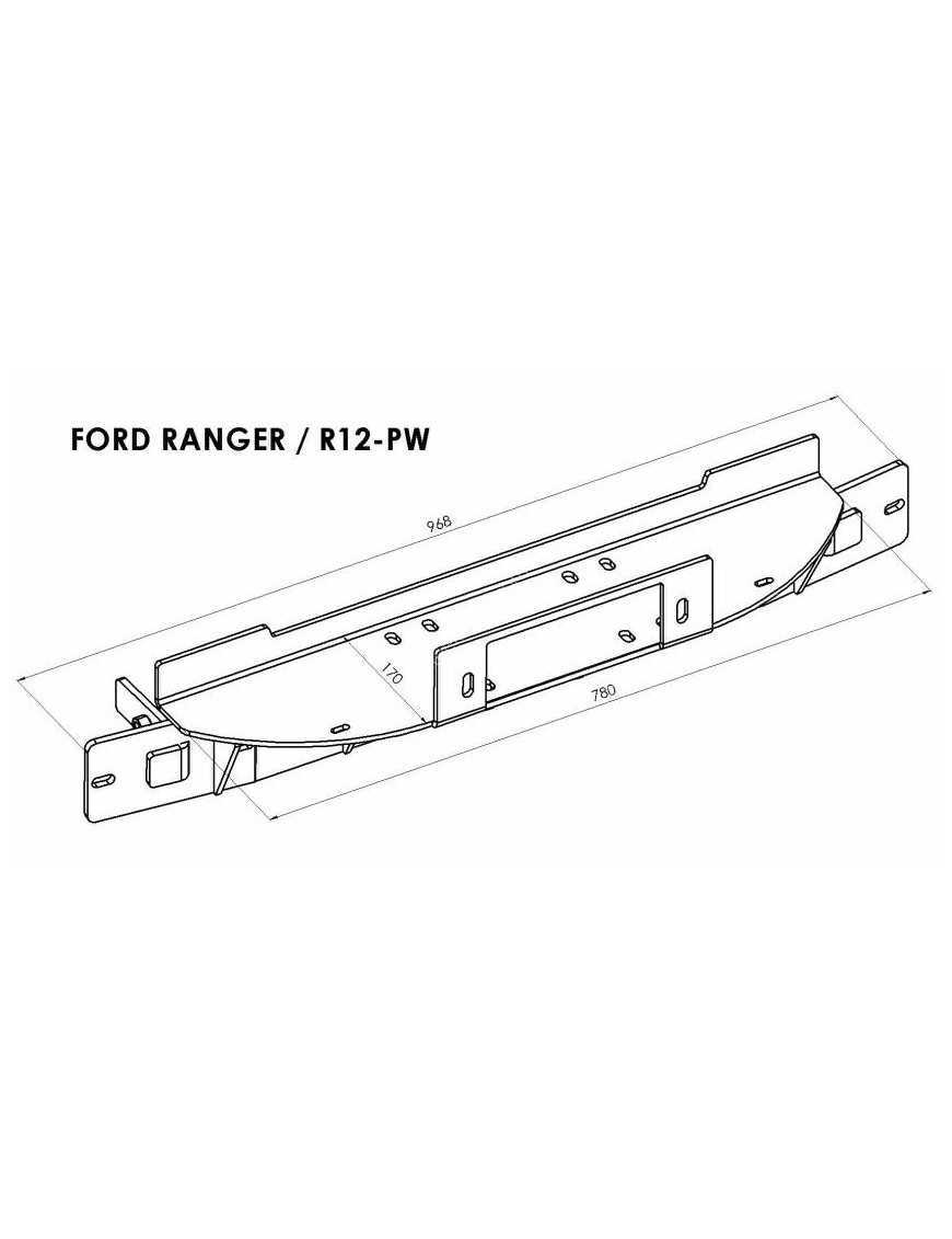 Winch Mounting Plate - Ford Ranger (2012 - 2016) Winch Mounting Plate - Ford Ranger (2012 - 2016)