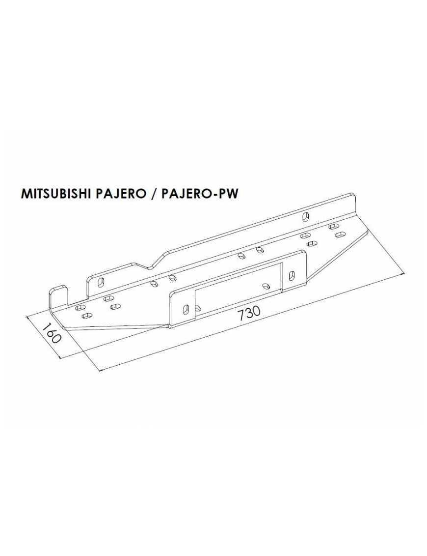 Winch Mounting Plate - Mitsubishi Pajero (2007 - 2015 -) Winch Mounting Plate - Mitsubishi Pajero (2007 - 2015 -)
