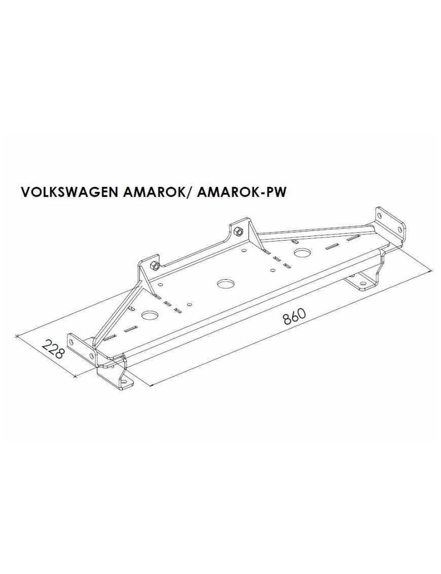 Mounting Plate for Winch - Volkswagen Amarok (2009 - 2016) Mounting Plate for Winch - Volkswagen Amarok (2009 - 2016)