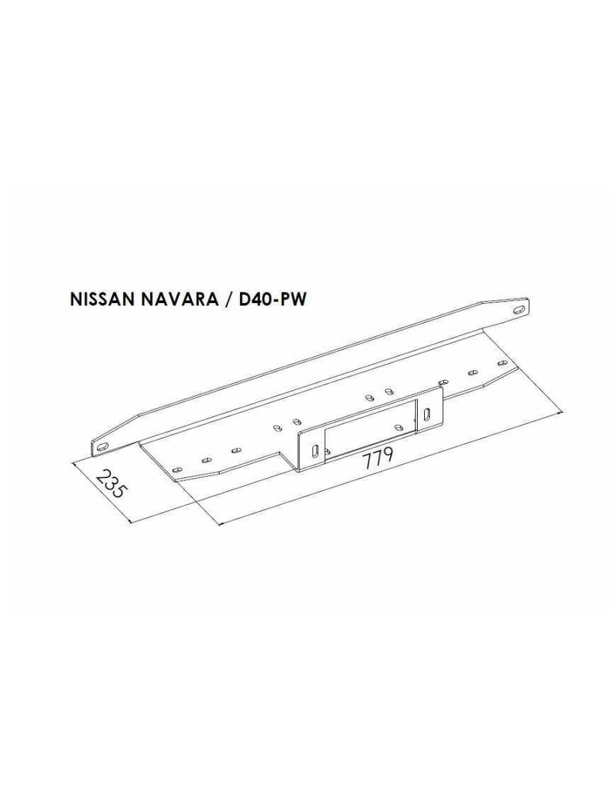 Winch Mounting Plate - Nissan Navara (2005 - 2010) Winch Mounting Plate - Nissan Navara (2005 - 2010)