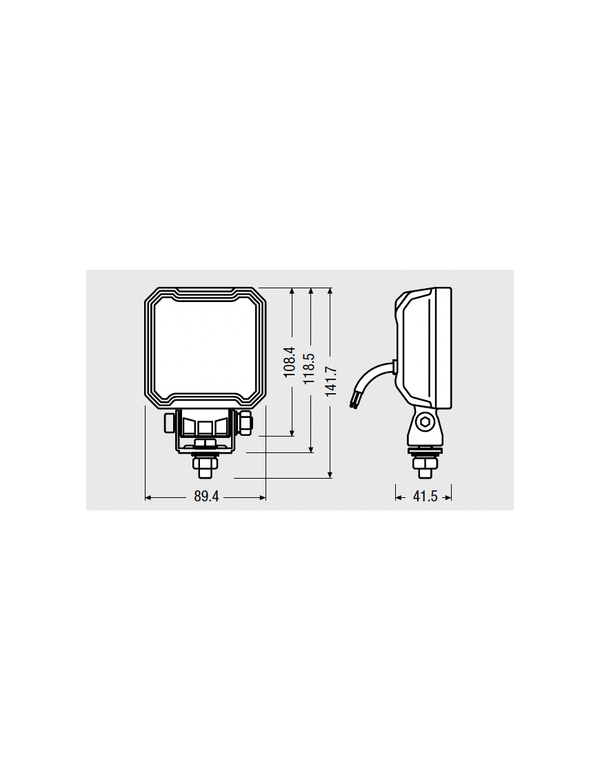 Cube WL VX100-WD Work Lamp Osram 2000lm Tractor