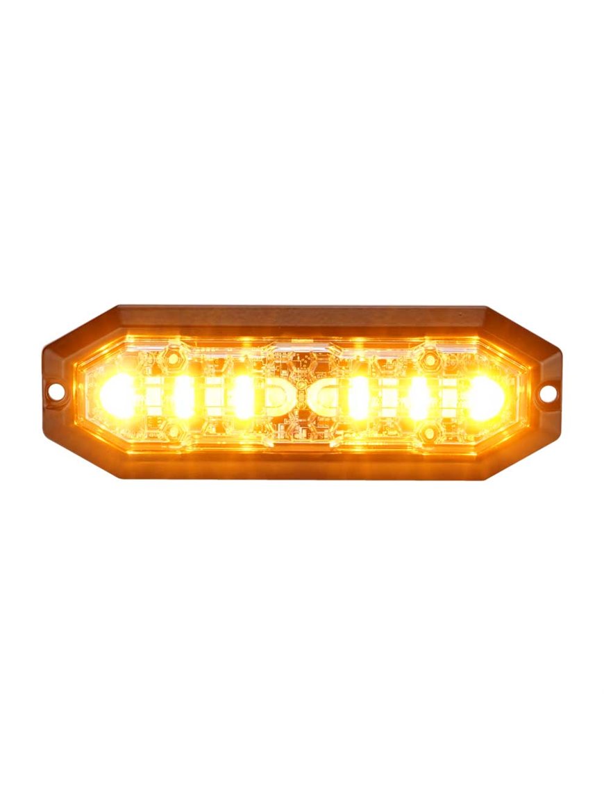 STRANDS LIGHTHEAD 12 LED 12-24V DC 20W AMBER & WHITE LED CLEAR LENS