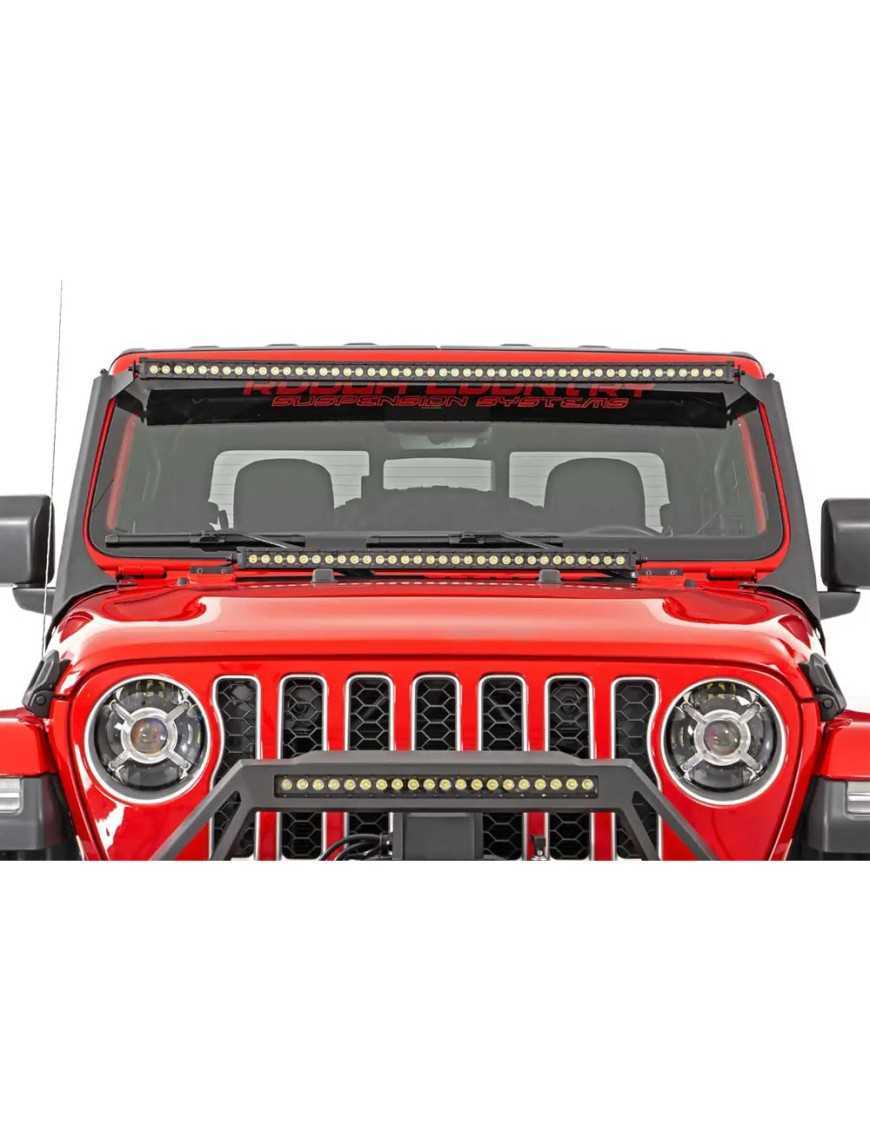 Listwa LED 50" white DRL z mocowaniem nad przednią szybę Rough Country Black Series