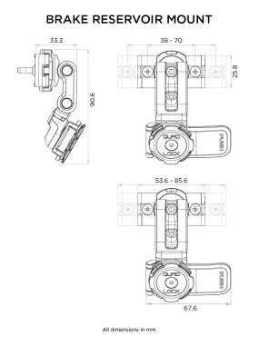 Quad Lock® Motorcycle Brake Reservoir Mount - V2