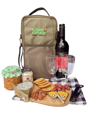 CAMP COVER TRAVELLER BAG FOR DRINKS FOR CAMPING, PICNIC AND THE CAR