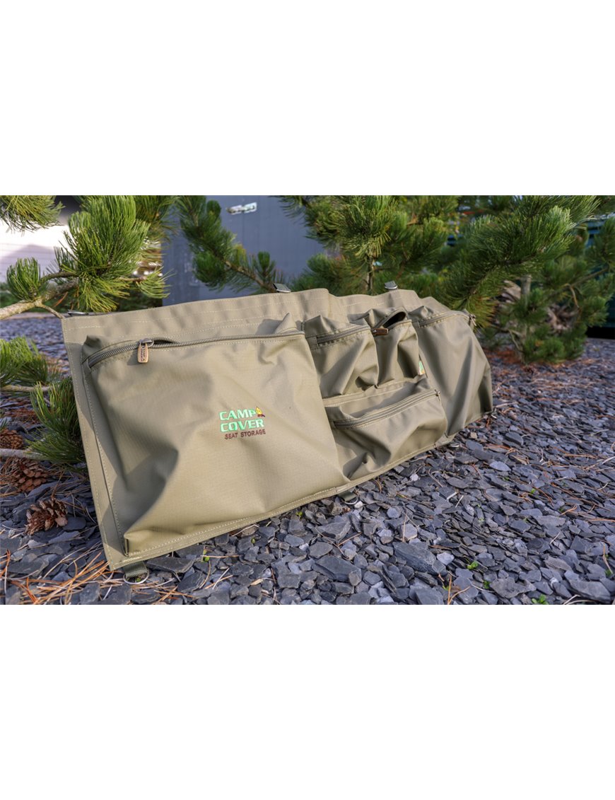 CAMP COVER SEAT STORAGE BAG DOUBLE, KHAKI