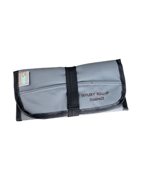 CAMP COVER CUTLERY ROLL-UP COMPACT 4-SET, CHARCOAL