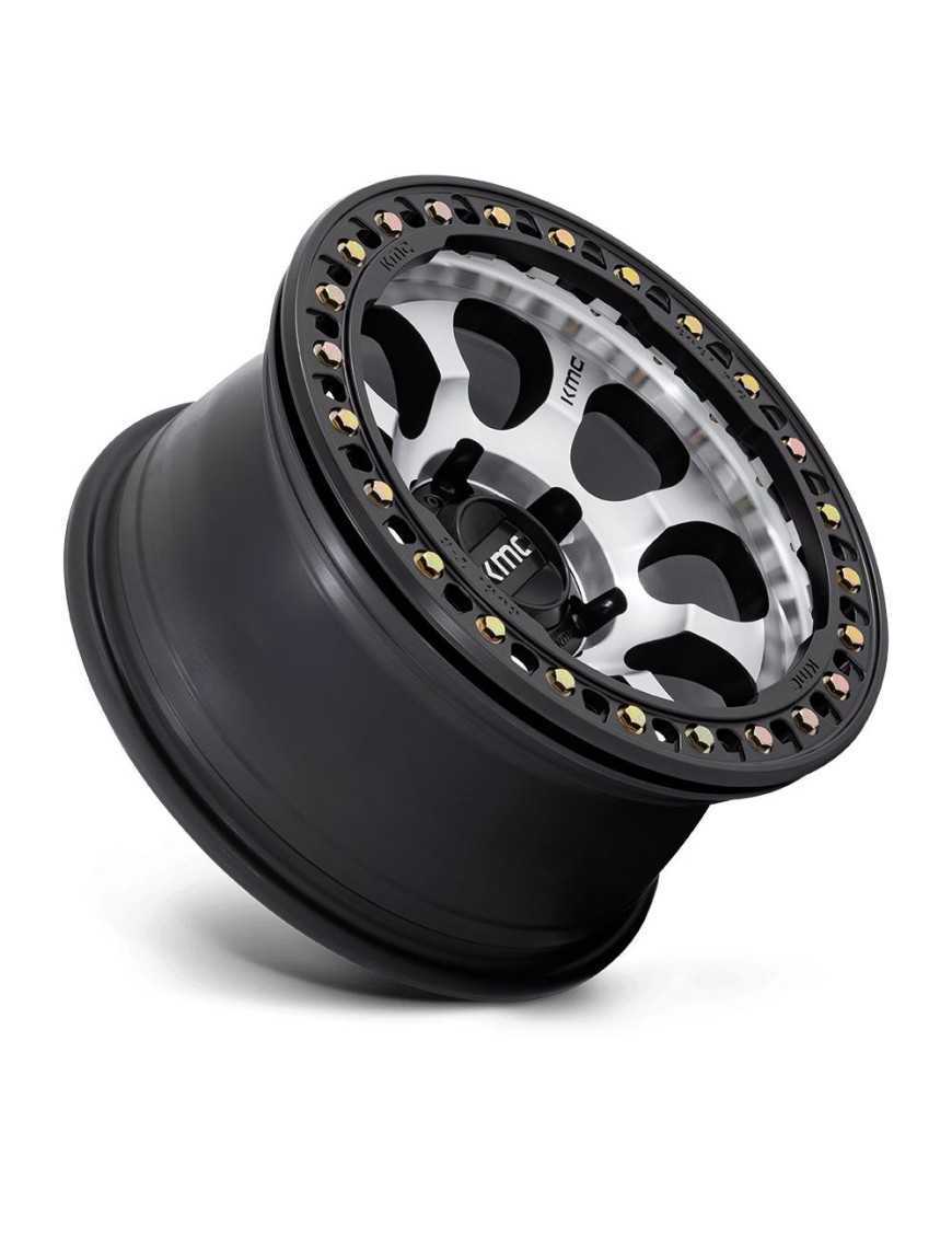 Felga aluminiowa KM237 Riot Beadlock Machined Face Satin Black Windows & Ring KMC