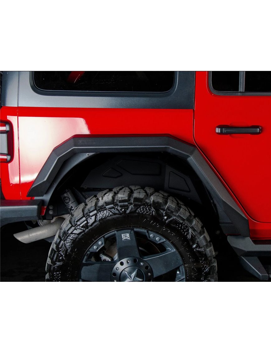 RIVAL Aluminum Rear Fender Flares Jeep Wrangler 2018-2024 RIVAL Aluminum Rear Fender Flares Jeep Wrangler 2018-2024