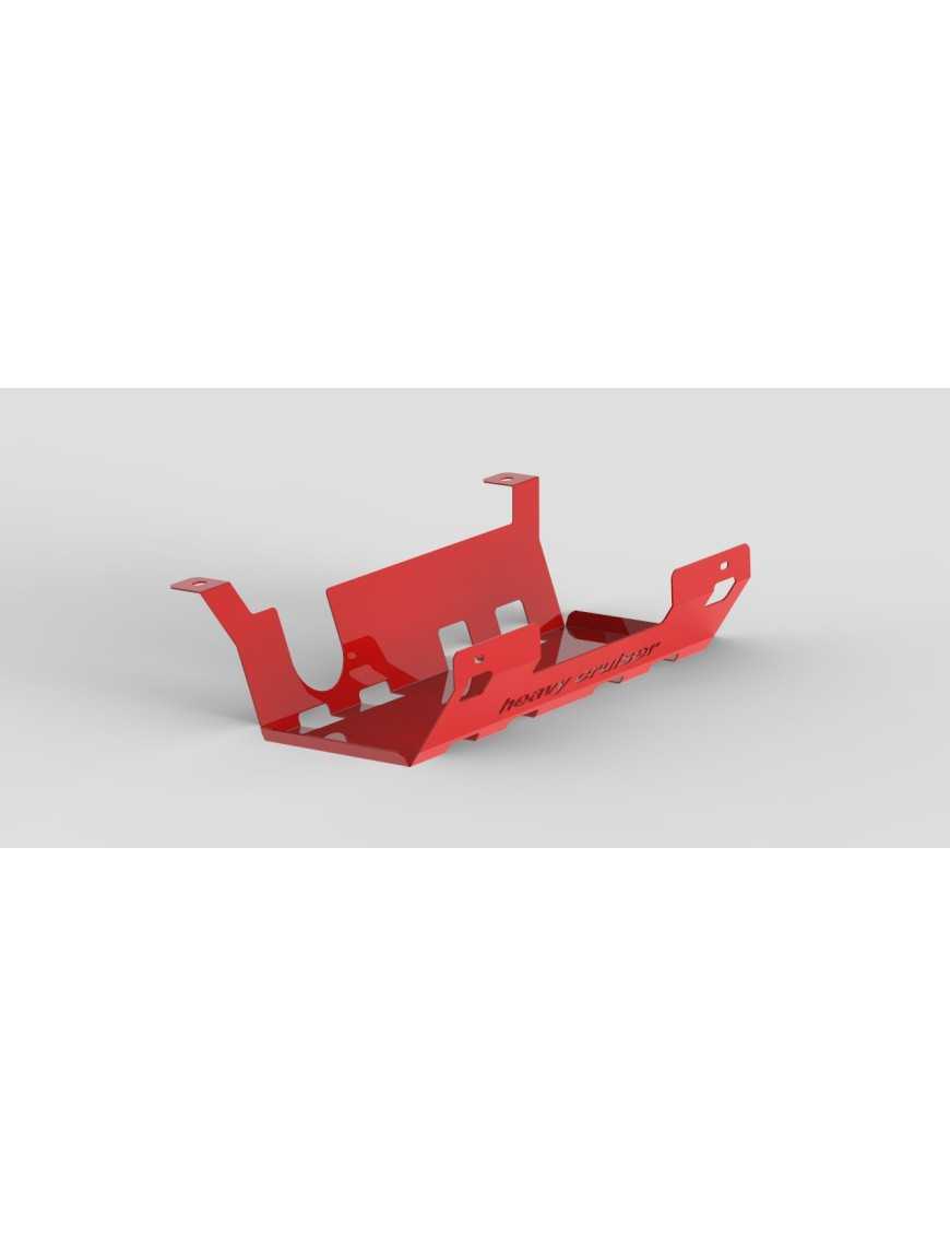 Jeep Wrangler JK 4-door Rear Muffler Shield Red Jeep Wrangler JK 4-door Rear Muffler Shield Red