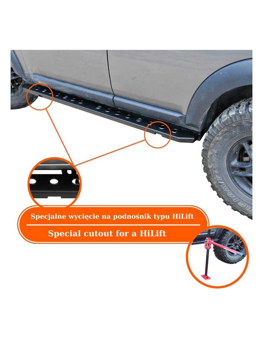 Side opening rock sliders for Toyota TACOMA Side opening rock sliders for Toyota TACOMA