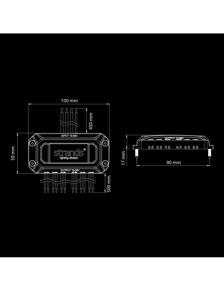 Module creating a strobe effect for LED bars from Strands