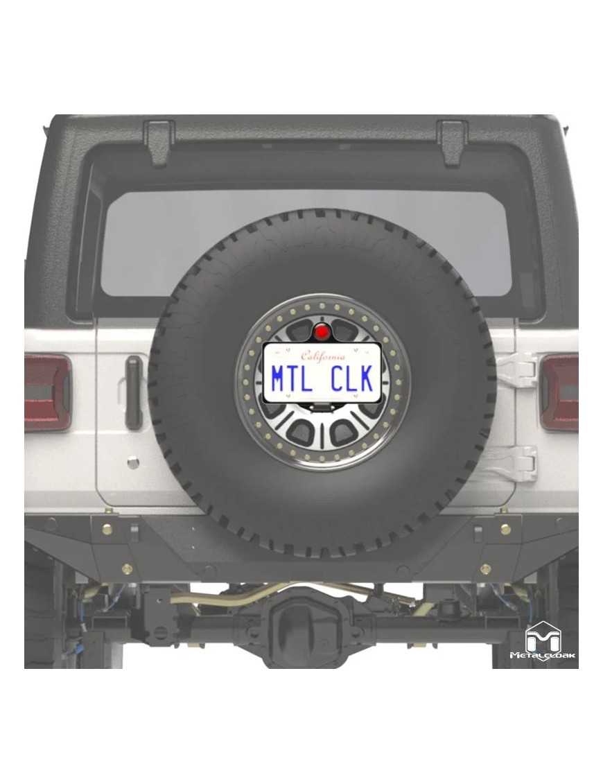 Relokacja tablicy Jeep Wrangler JL na koło zapasowe Metalcloak
