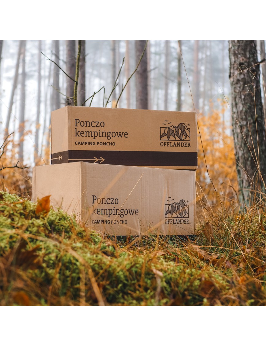 OFFLANDER PONCZO KEMPINGOWE CIENKIE Z OGRZEWACZEM SZAMPAN