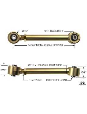 Bronco 6G Rear Upper Duroflex Control Arms