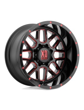 Felga aluminiowa XD820 GRENADE Satin Black Milled W/ Red Tinted Clear Coat XD Series