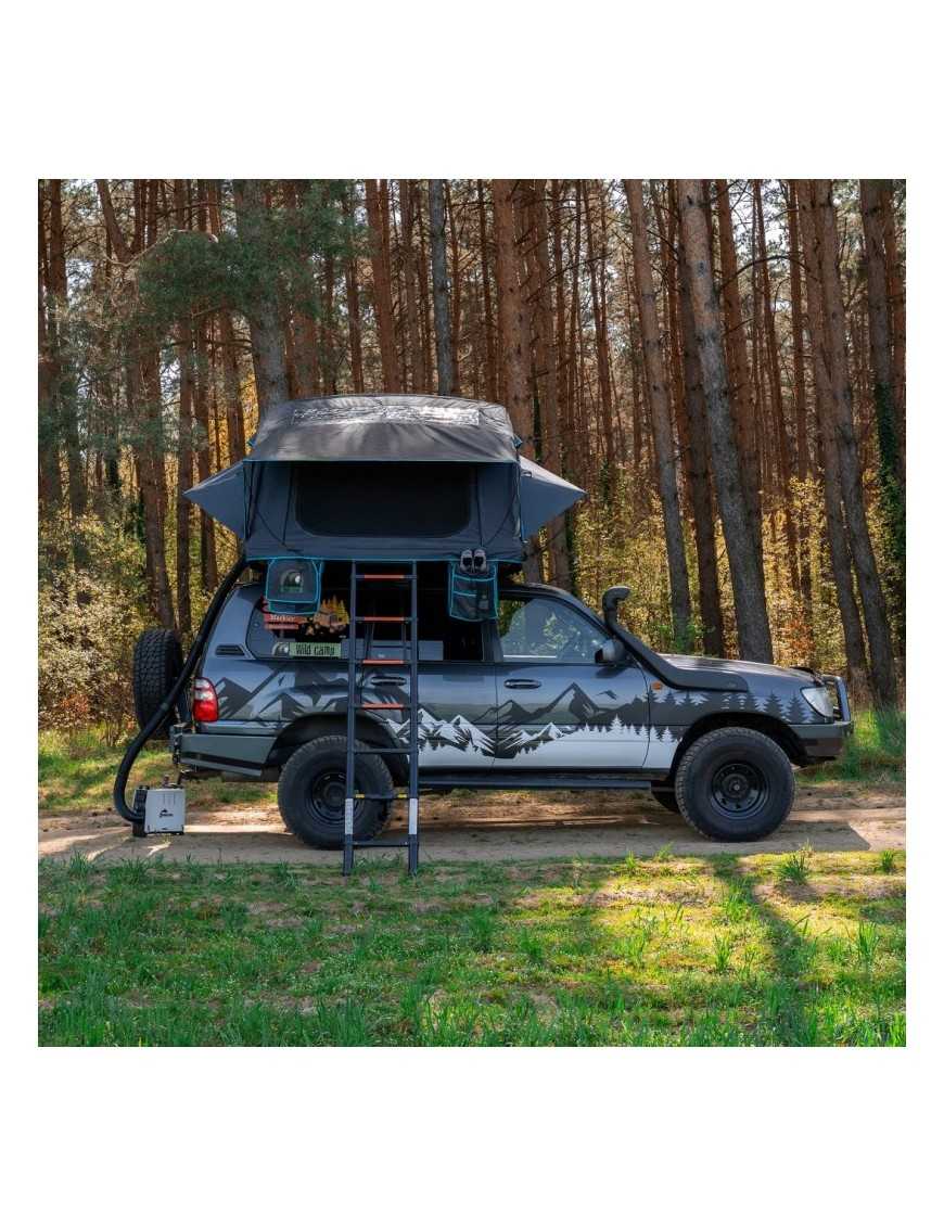 The Wild Camp Kolorado II roof tent belongs to the soft-shell rooftop tent series.