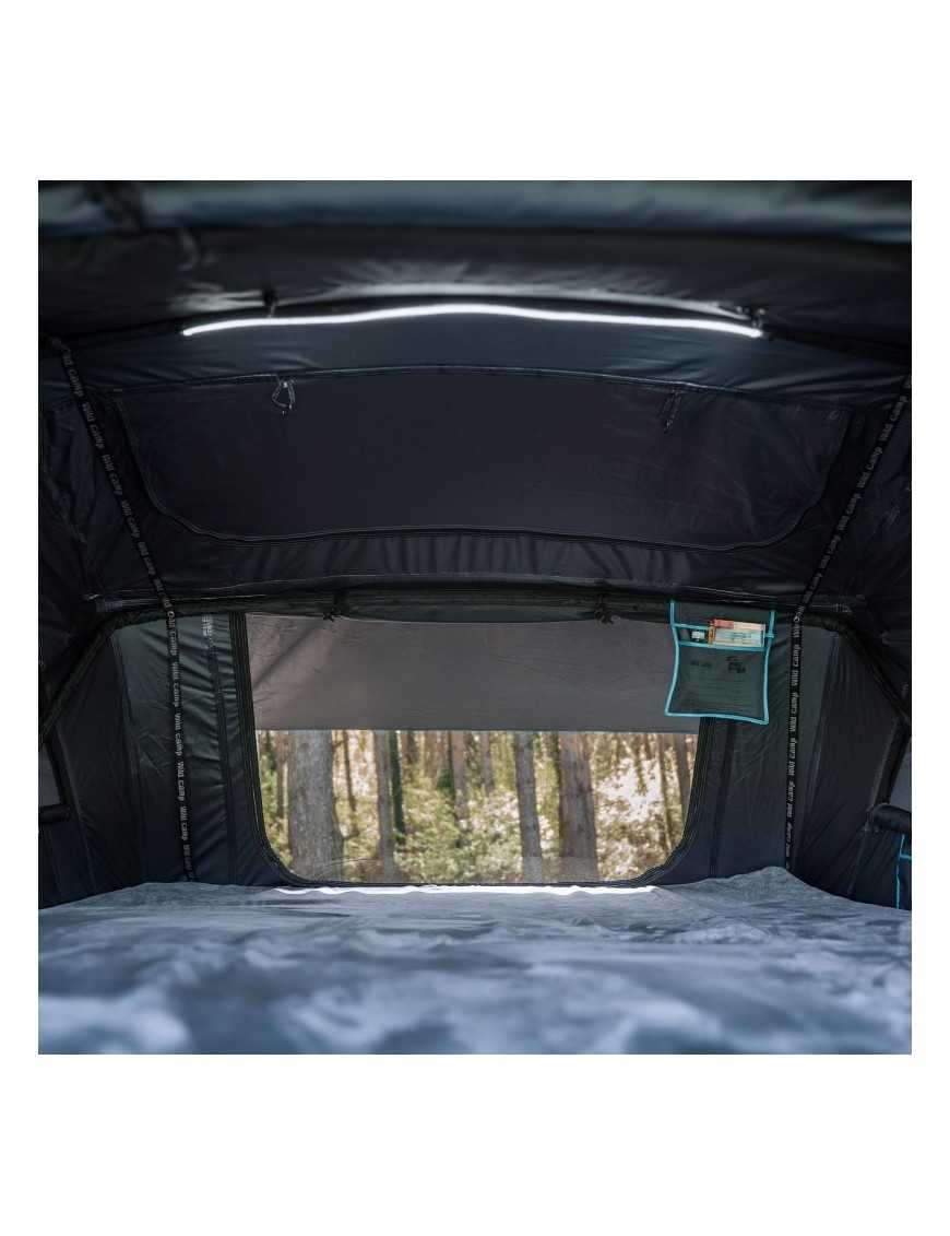 The Wild Camp Kolorado II roof tent belongs to the soft-shell rooftop tent series.