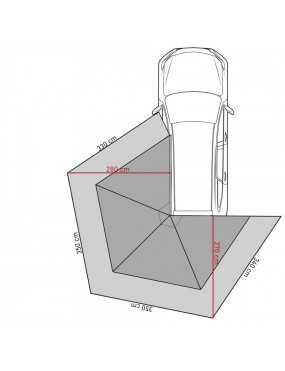 Batwing II Premium 270° 2.5m Awning Enclosure – Green – Driver Side