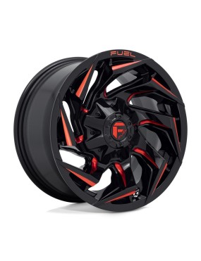 Felga aluminiowa D755 REACTION Gloss Black Milled W/ Red Tint FUEL
