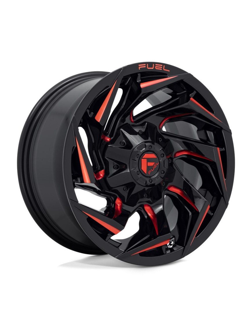 Felga aluminiowa D755 REACTION Gloss Black Milled W/ Red Tint FUEL