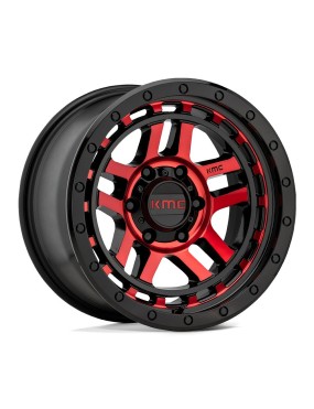 Felga aluminiowa KM540 RECON Gloss Black Machined W/ Red Tint KMC