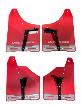Complete Set of Mud Flaps for Toyota Land Cruiser 250 Prado RED