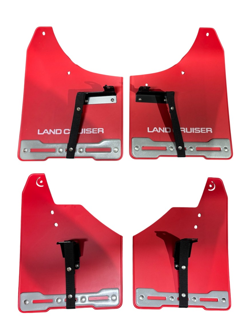 Complete Set of Mud Flaps for Toyota Land Cruiser 250 Prado RED