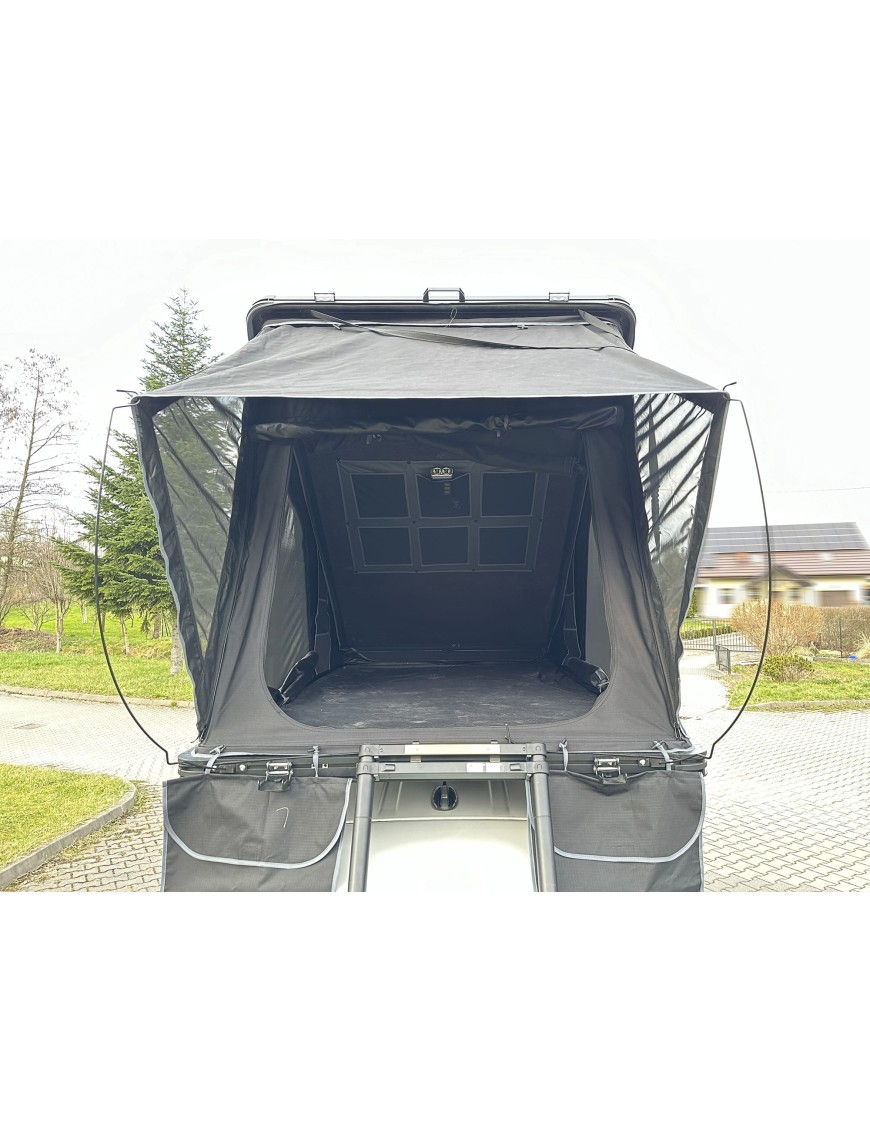 Black Escape Alu-One – Quick-Deploy 2-Person Rooftop Tent in an Aluminum Shell Grey