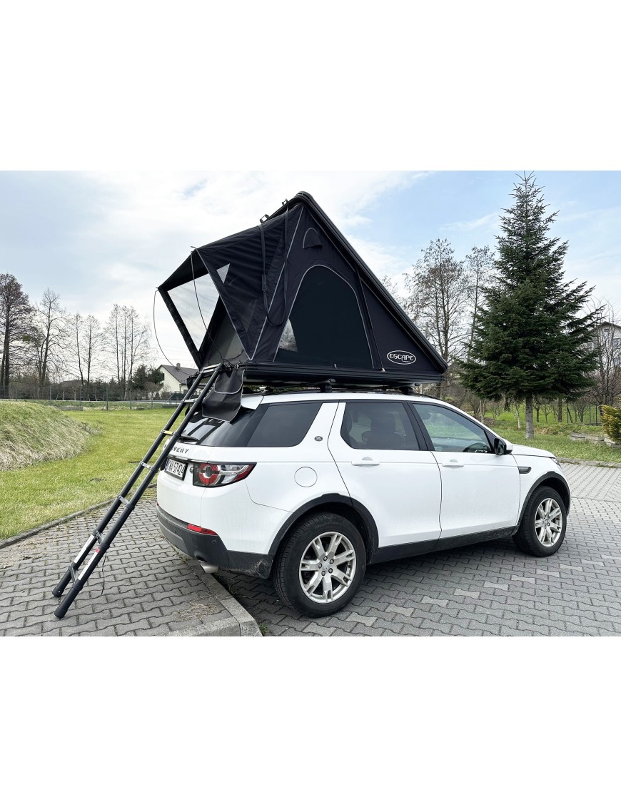 Black Escape Alu-One – Quick-Deploy 2-Person Rooftop Tent in an Aluminum Shell Grey