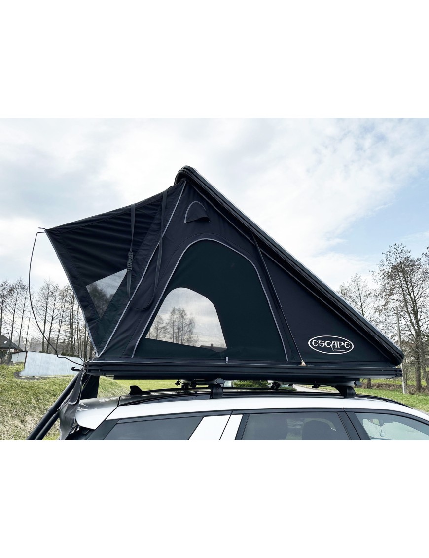 Black Escape Alu-One – Quick-Deploy 2-Person Rooftop Tent in an Aluminum Shell Grey