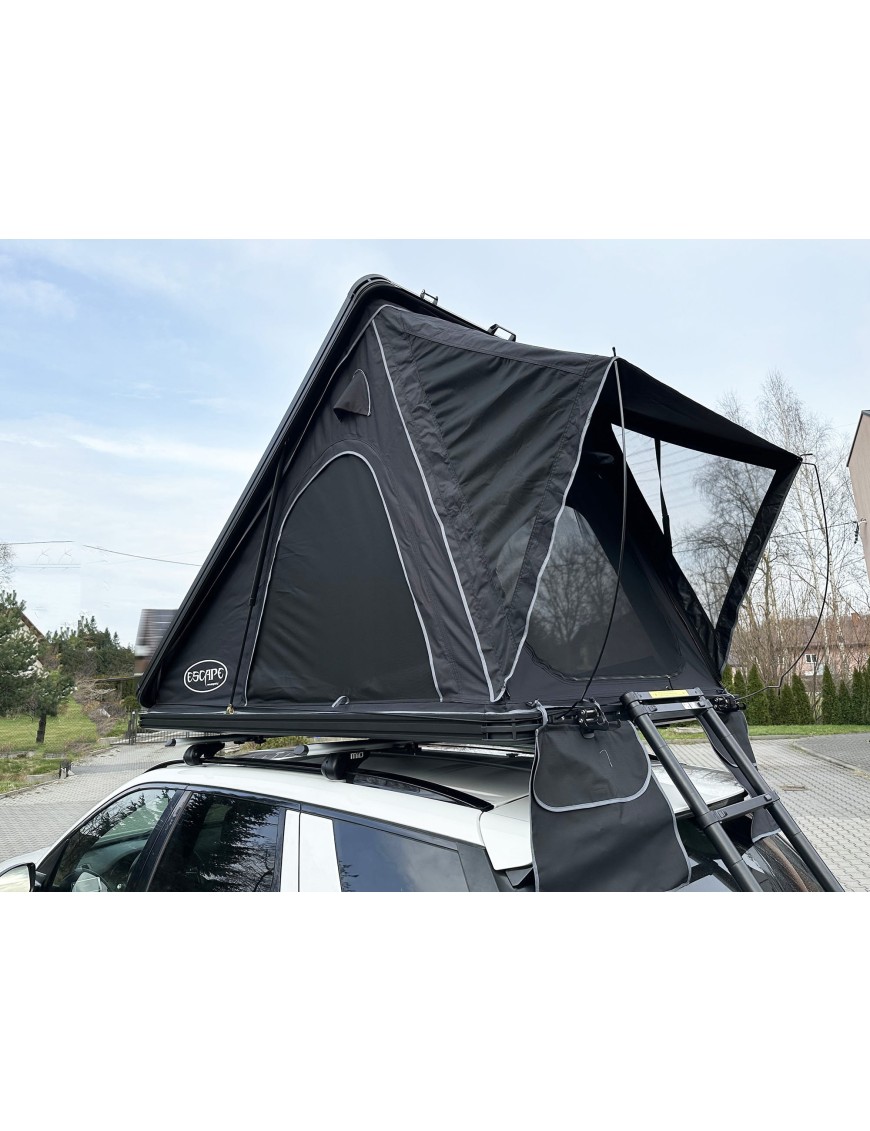 Black Escape Alu-One – Quick-Deploy 2-Person Rooftop Tent in an Aluminum Shell Grey