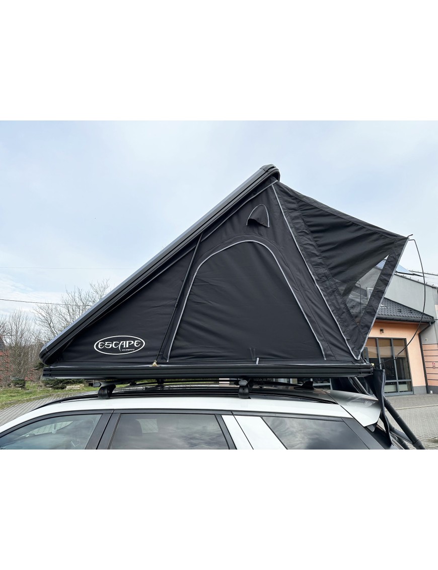 Black Escape Alu-One – Quick-Deploy 2-Person Rooftop Tent in an Aluminum Shell Grey