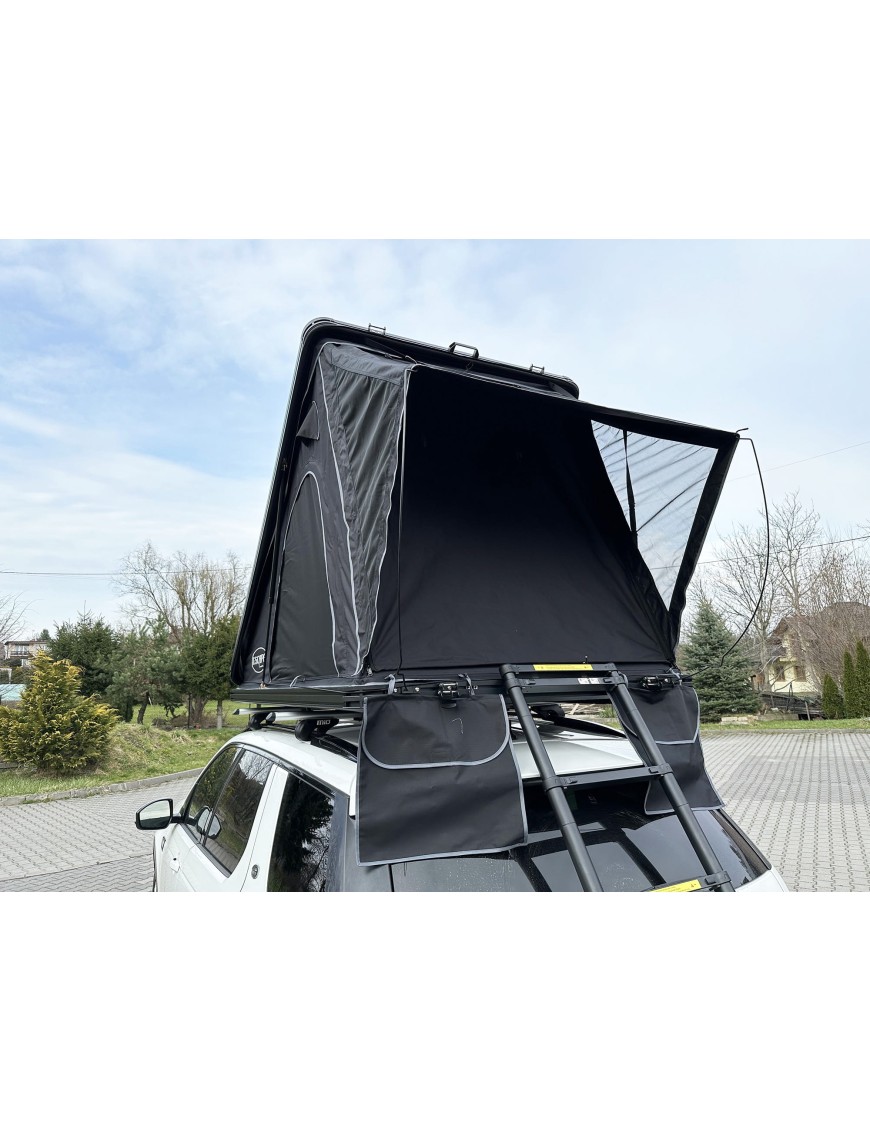 Black Escape Alu-One – Quick-Deploy 2-Person Rooftop Tent in an Aluminum Shell Grey
