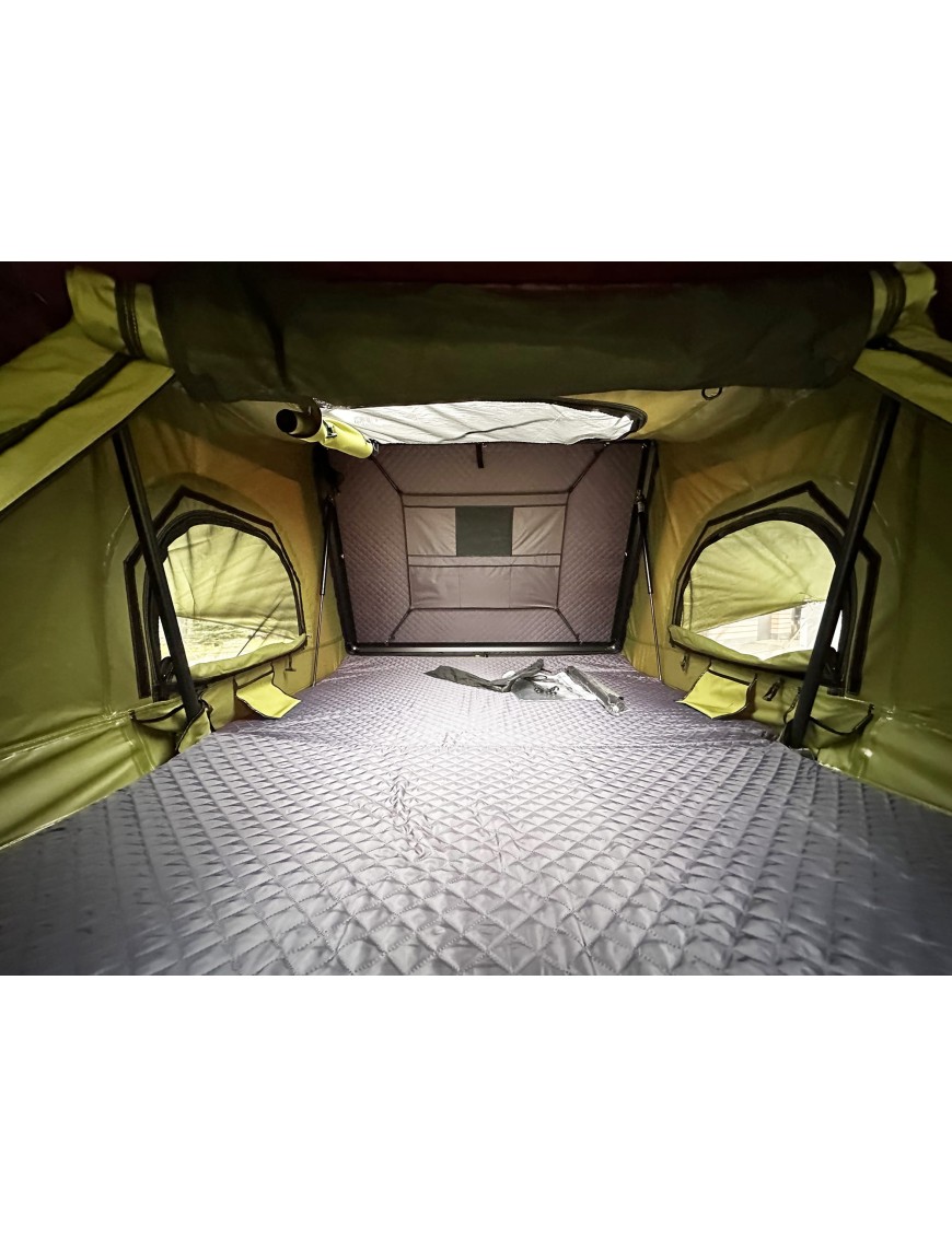 Rooftop Tent Escape VIGO 190 cm Green Aluminium with Anti-Condensation Mat