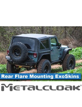 Overline Rear Flare Mounting ExoSkin, Pair, JK, 2-Door