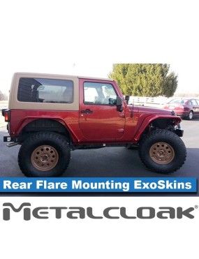 Overline Rear Flare Mounting ExoSkin, Pair, JK, 2-Door