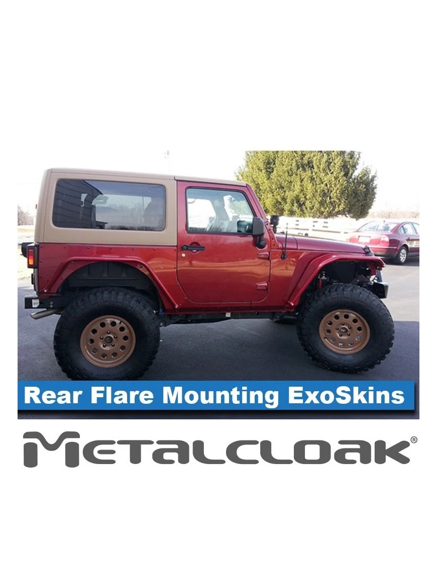 Overline Rear Flare Mounting ExoSkin, Pair, JK, 2-Door