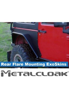 Overline Rear Flare Mounting ExoSkin, Pair, JK, 2-Door