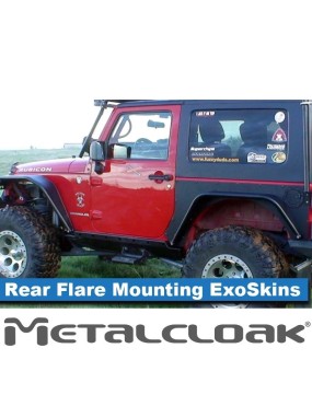 Overline Rear Flare Mounting ExoSkin, Pair, JK, 2-Door