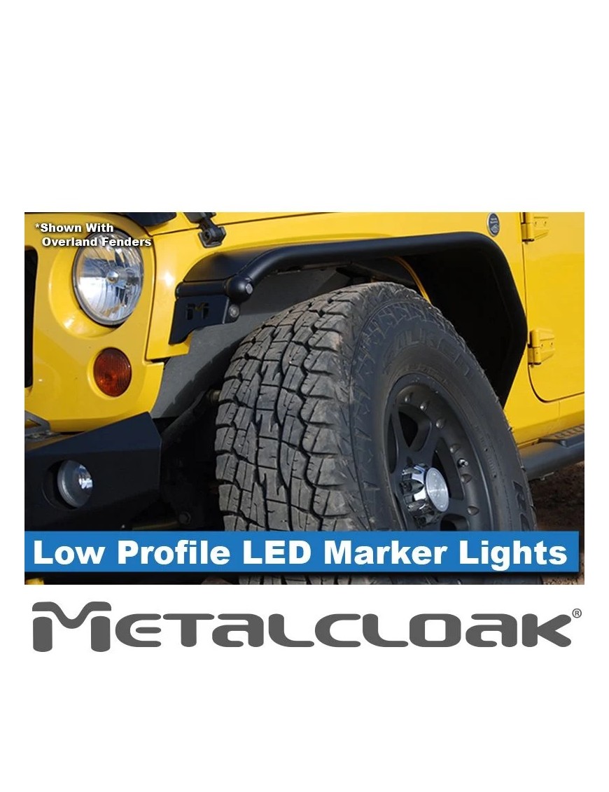 MetalCloak Low Profile LED Marker Lights – Jeep Wrangler JK