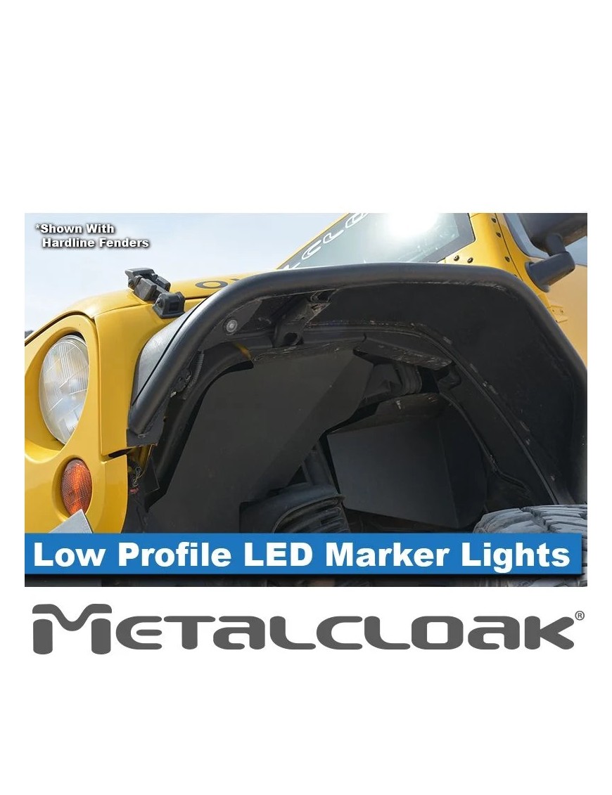 MetalCloak Low Profile LED Marker Lights – Jeep Wrangler JK